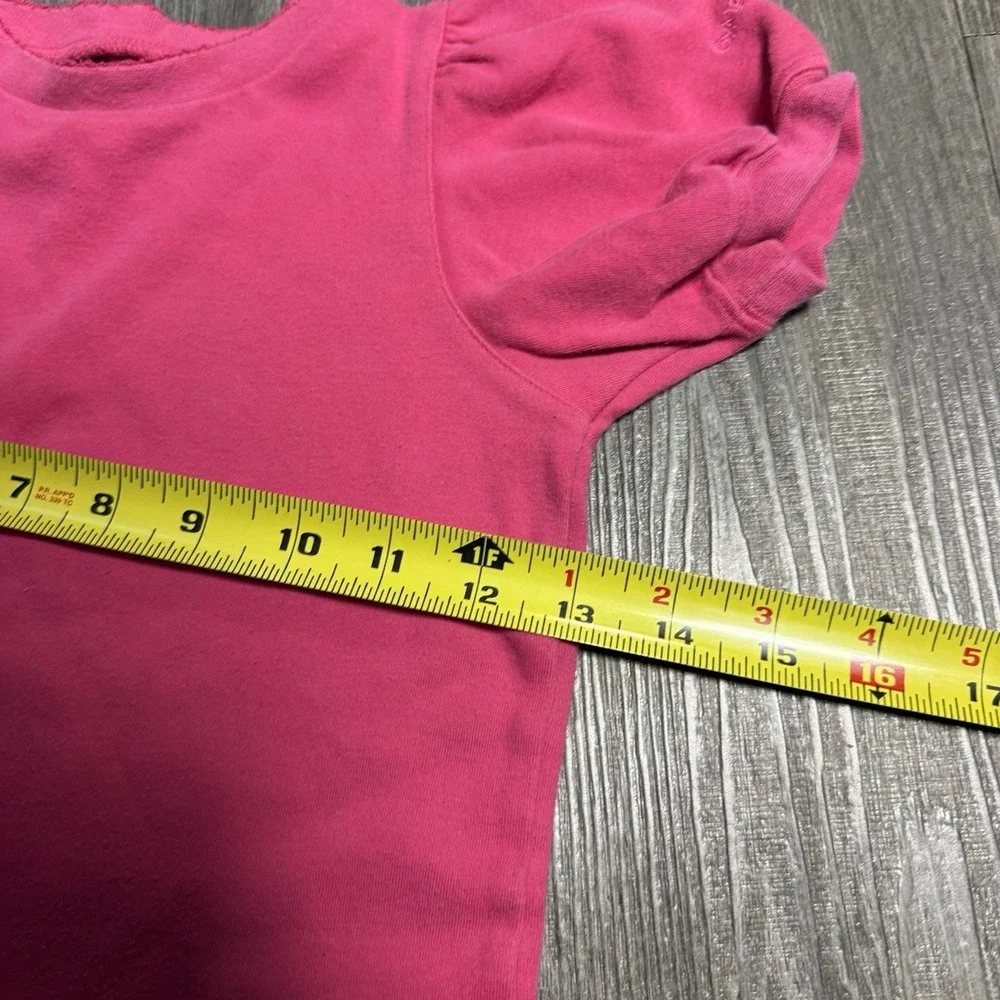 Vintage Gymboree Pink Shirt With Rainbow Tag Size‎ M Bubble Sleeves.